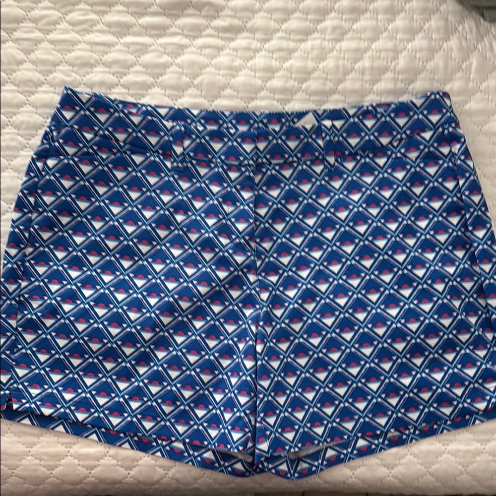 PGA Tour Blue Bermuda Shorts with Nautical Pattern